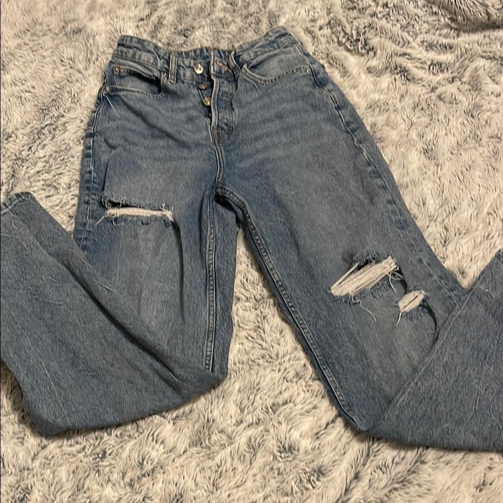 Distressed Blue Women's Jeans